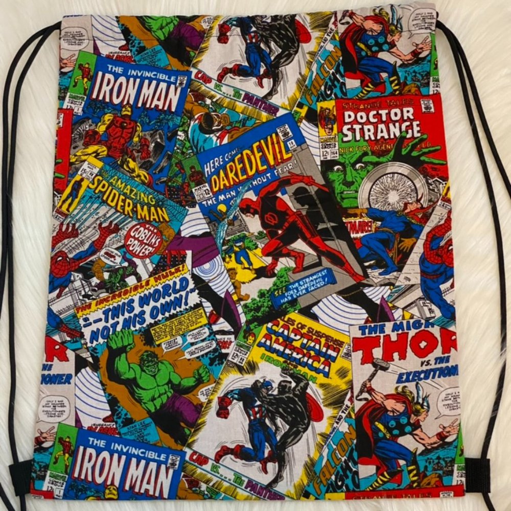 Marvel Comics Drawstring Bag Backpack - image 8